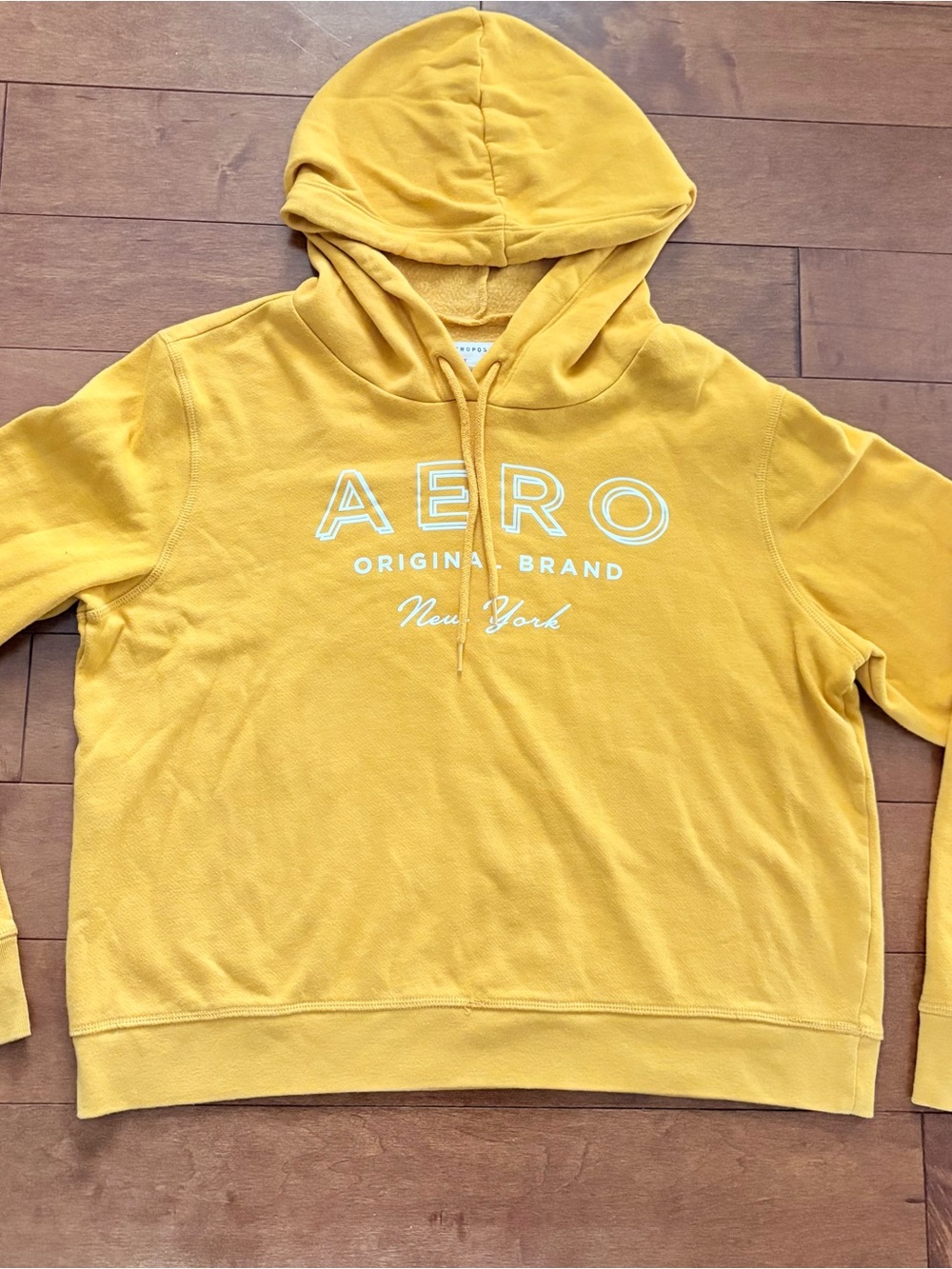 Aero Hooded Sweatshirt - Mustard Yellow large but fits like medium SOFT